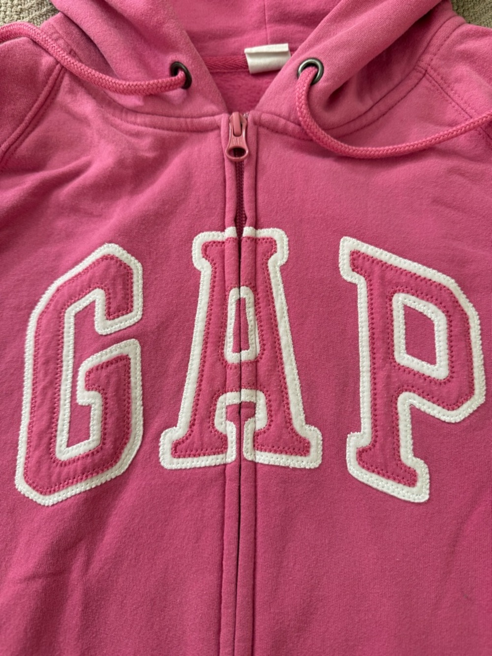 Pink Full Zip Up Gap Women’s Medium Hooded Jacket - Picture 3 of 10